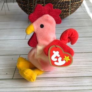 5/$10 1999 TY Teenie Beanie Baby STRUT the Rooster #7